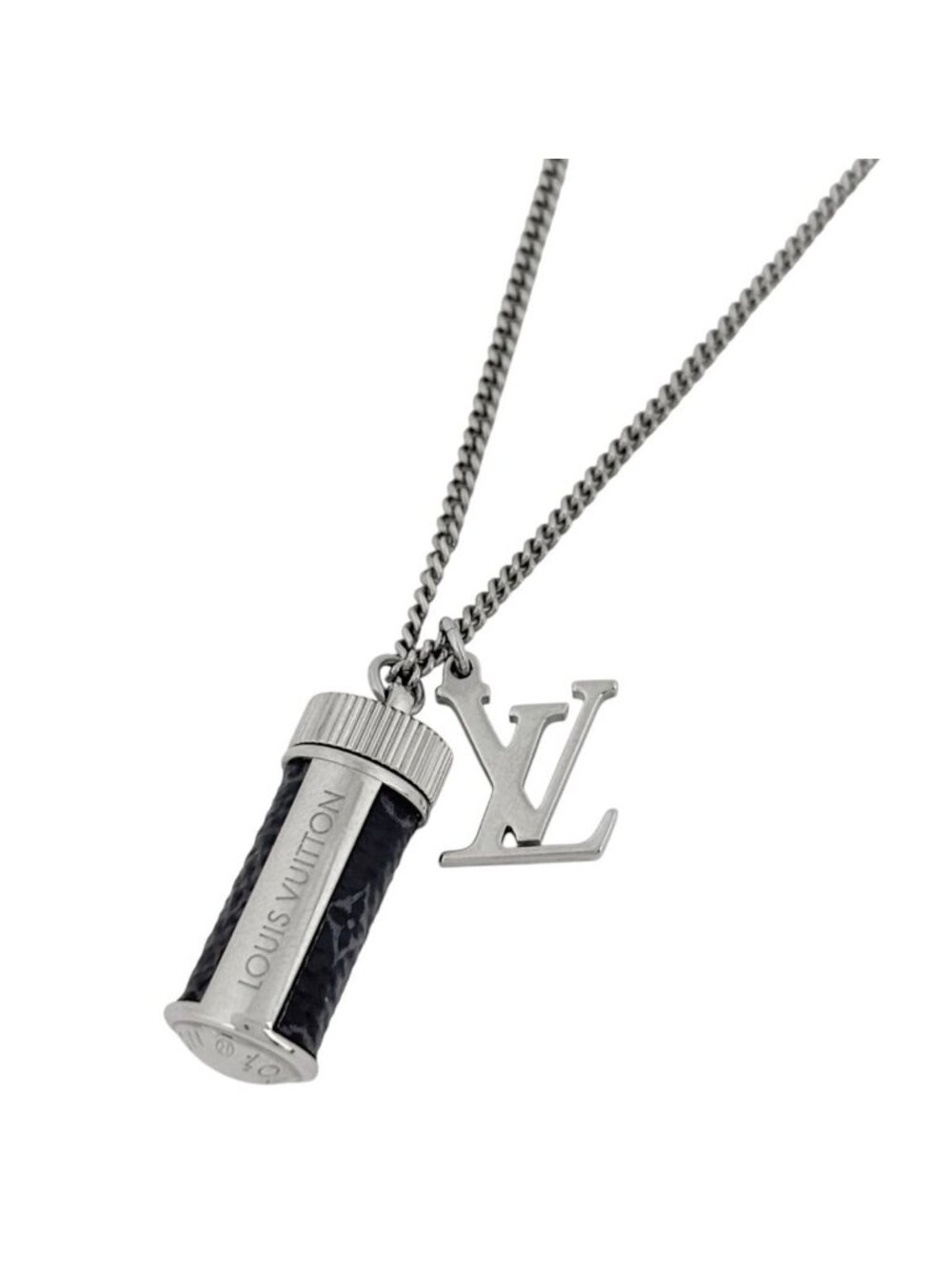 Louis Vuitton Collier Charm Necklace Monogram Eclipse Black
